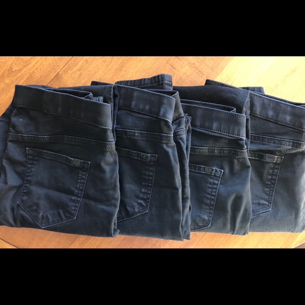 4 Pairs J Lopez Black Denim Leggings Size 10 P